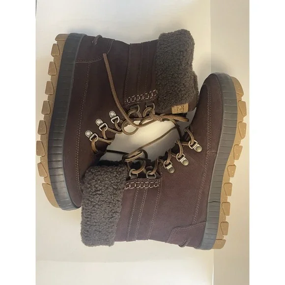 Sperry Women's Boots Torrent Lace Up Brown Leather Faux Fur Trim Winter Size 9.5 - Picture 5 of 16